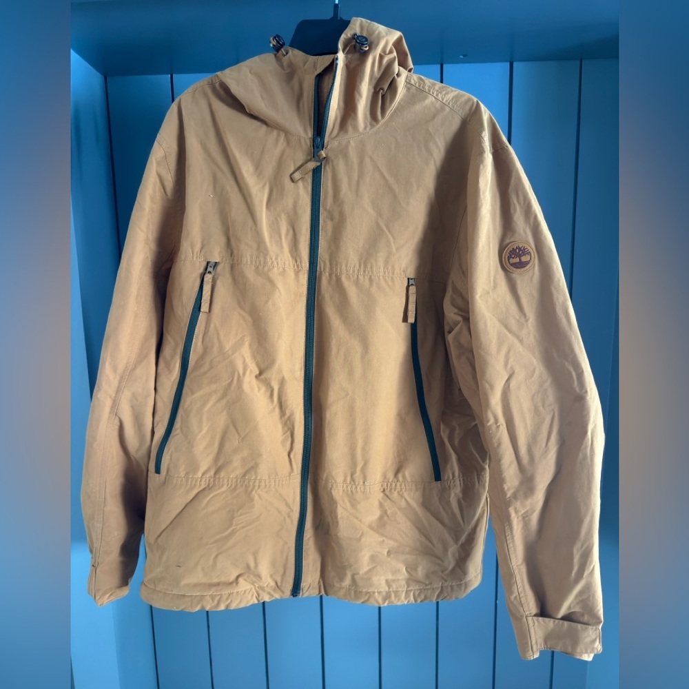 Timberland Brown and Red Water-Resistant Jacket